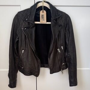 AllSaints Women's Black Leather Jacket